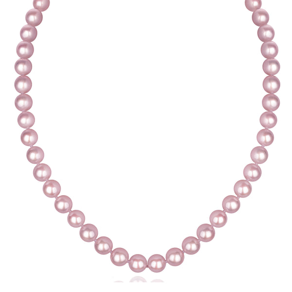 10MM Pink Freshwater Pearl Necklace AAAAA Quality