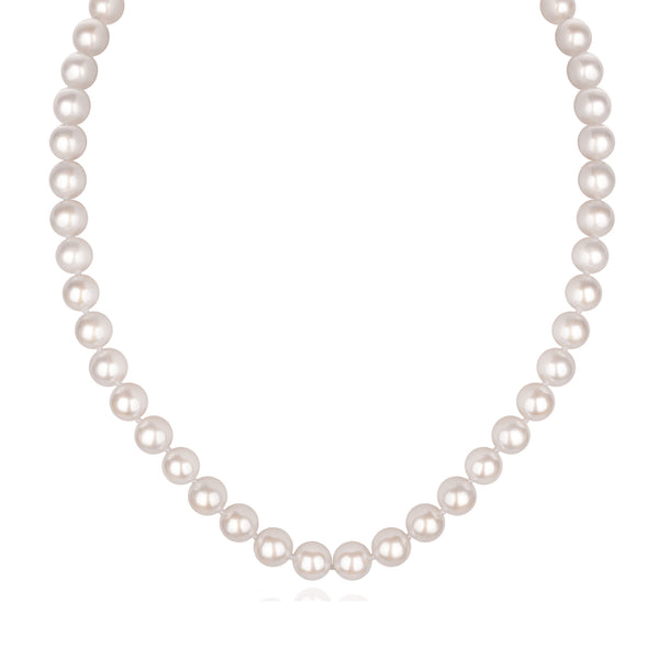 10MM White Freshwater Pearl Necklace AAAAA Quality