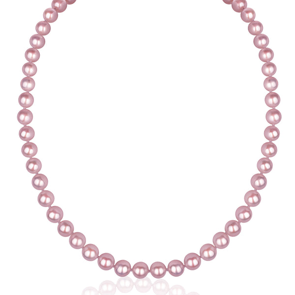 8MM Pink Freshwater Pearl Necklace AAA Quality