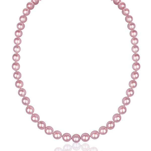 9MM Pink Freshwater Pearl Necklace AAA Quality