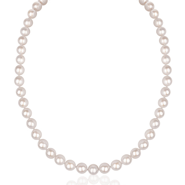 9MM White Freshwater Pearl Necklace AAA Quality