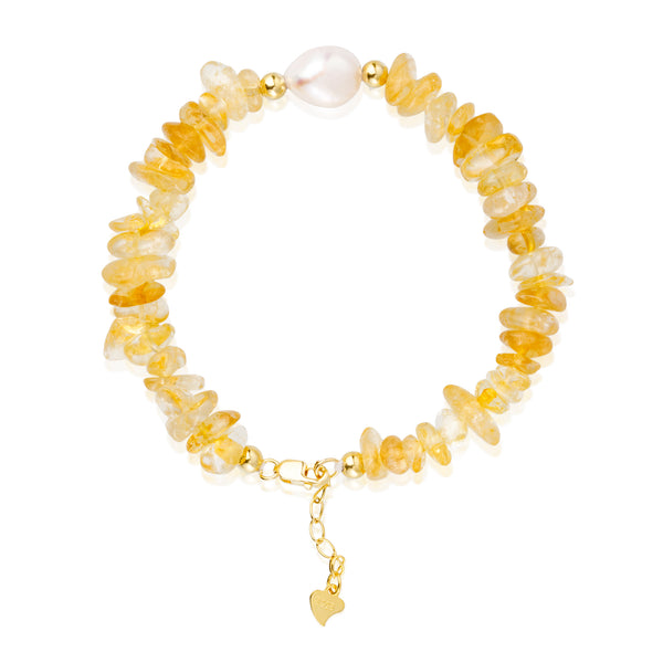 11MM Baroque Freshwater Pearl Citrine Bracelet