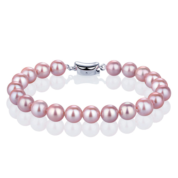 7MM Pink Freshwater Pearl Bracelet AAAAA Quality