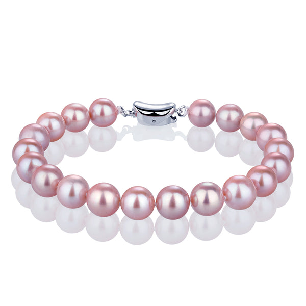 8MM Pink Freshwater Pearl Bracelet AAAAA Quality