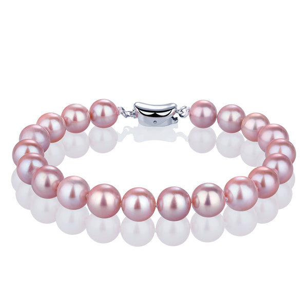 8MM Pink Freshwater Pearl Bracelet AAA Quality
