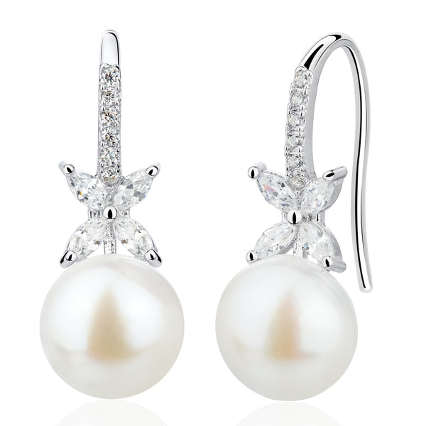 8MM Natural Pearl Earrings AAAA Quality