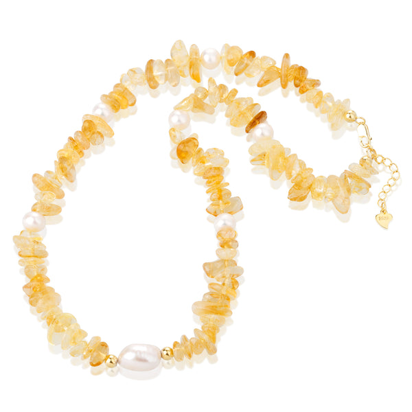 11MM Baroque Freshwater Pearl Citrine Necklace