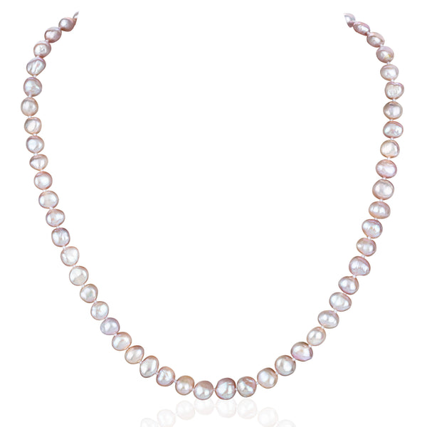 7MM Natural Baroque Purple Pearl Necklace
