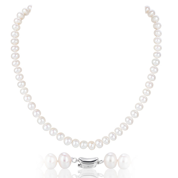 9MM Button Freshwater Pearl Necklace