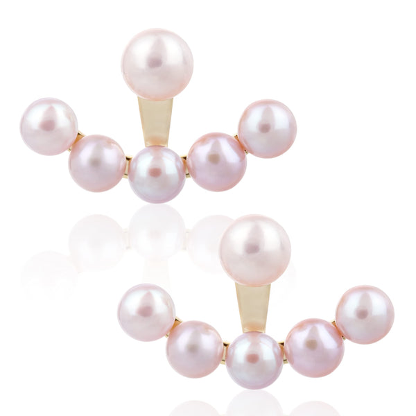 Anchor Stud Freshwater Pearl Earrings