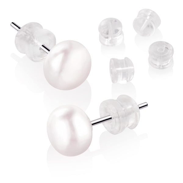 7mm Button Freshwater Pearl Stud Earrings