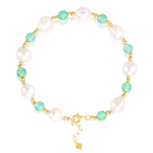 10mm Baroque Pearl Jade Bracelet