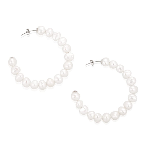 Freshwater Pearl Hoop Earrings